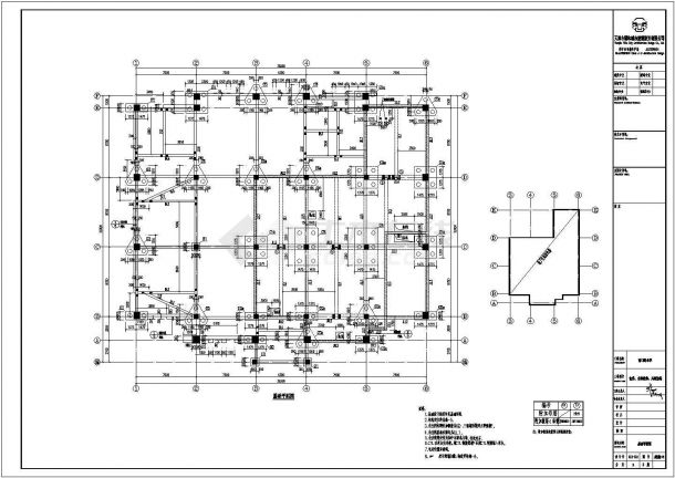 某中小学二层体育场框架结构结构设计施工图-图二