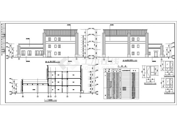 某小区三层剖屋面幼儿园建筑设计方案-图二
