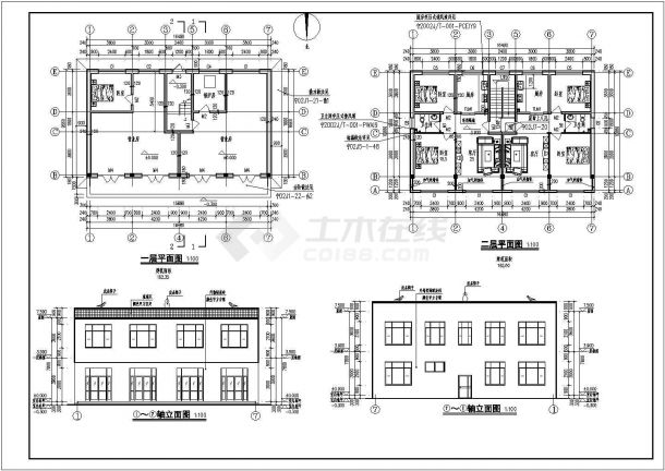 某地区二层住宅小楼建筑设计施工图-图一