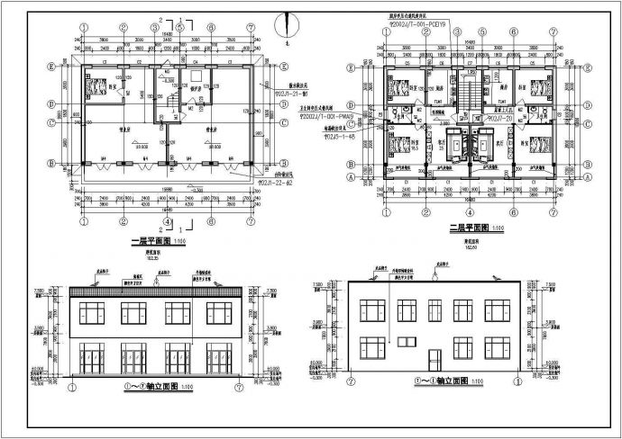某地区二层住宅小楼建筑设计施工图_图1