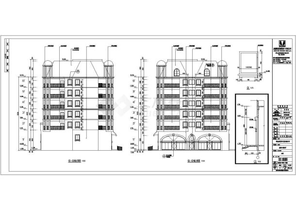 成都市6层框架结构住宅楼建筑结构施工图-图一