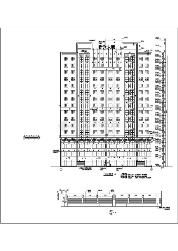 某地区16层商务酒店建筑设计方案-图一