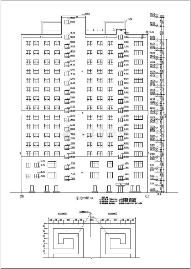 某地区16层商务酒店建筑设计方案-图二