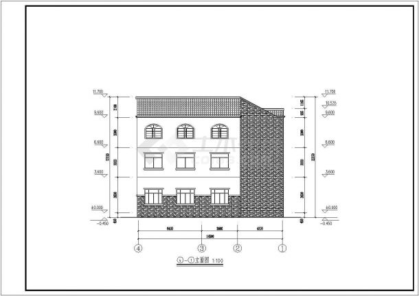 昆明市某地三层小别墅方案设计图纸-图二