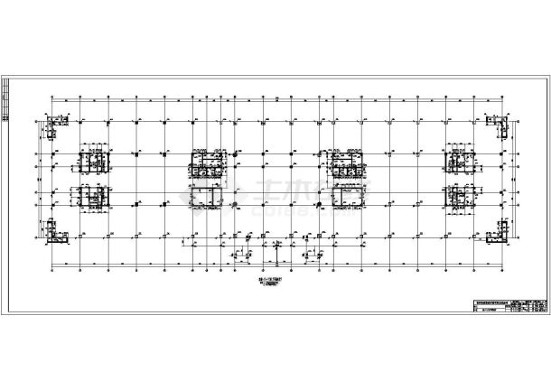 某地10层框架剪力去结构办公楼结构施工图-图二
