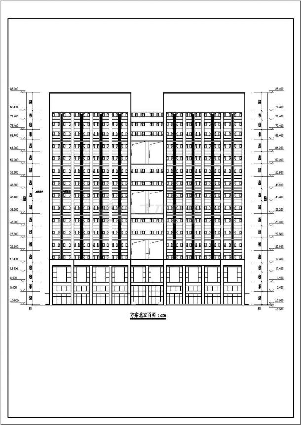 某地区17层商业综合楼建筑设计方案-图二