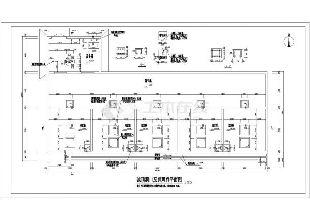 某高校1250t/d生活污水处理施工图-图二