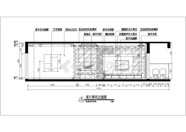 华西九区框架结构住宅室内装修设计图-图一