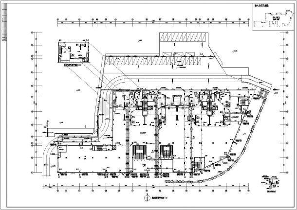 南方28层商住楼给排水消防cad施工图-图一