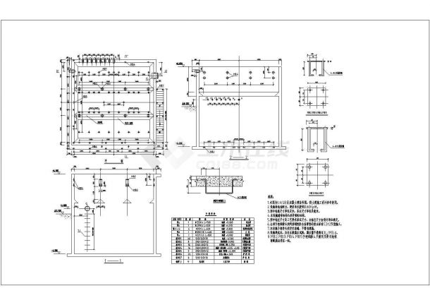 某公司自主设计UASB土建施工全套图纸-图一