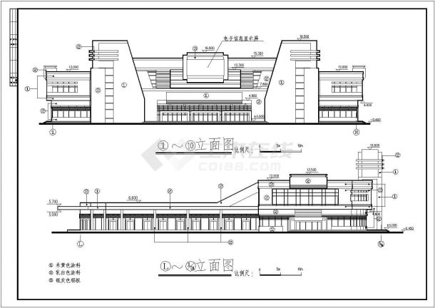 某地二层框架结构长途汽车客运站建筑设计方案-图二