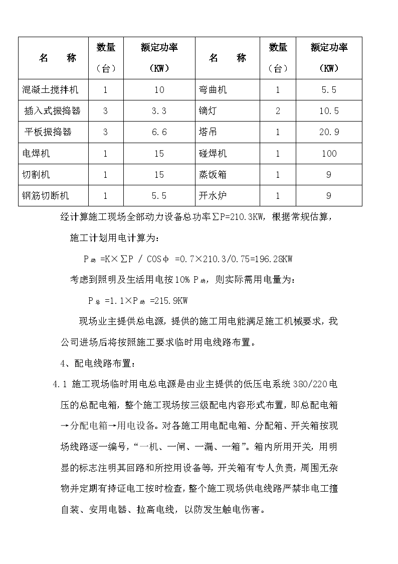 某公司新建工程现场用电施工方案-图二