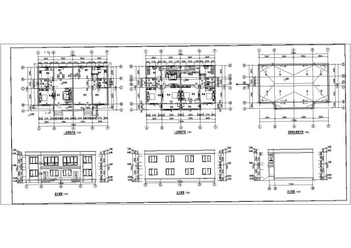 某地2层框架结构别墅部分建筑施工图_图1