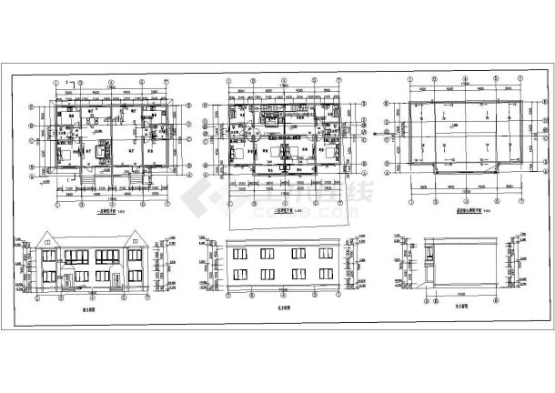 某地2层框架结构别墅部分建筑施工图-图二