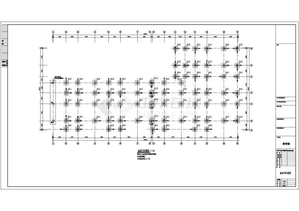 某地区三层框架结构教学楼结构施工图-图二