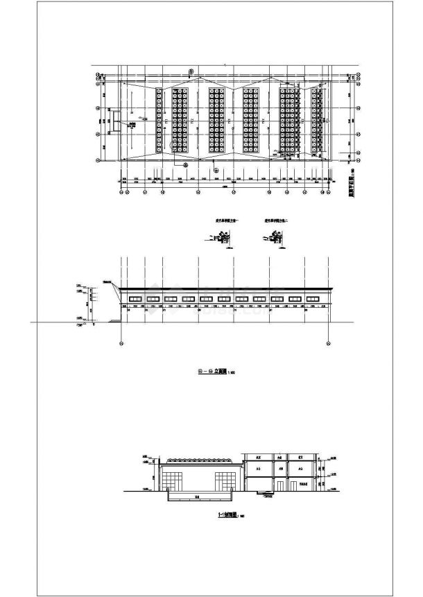 青岛理工大学琴岛学院室内游泳馆建筑设计施工图-图二