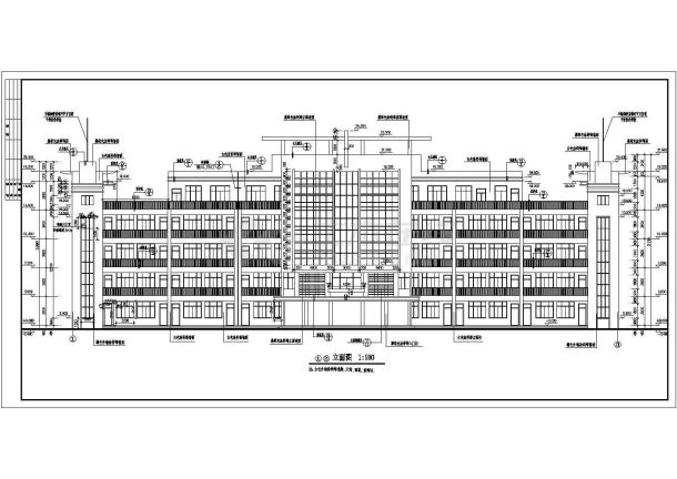 芜湖市荟萃中学3#5层框架结构教学楼建筑施工图-图一