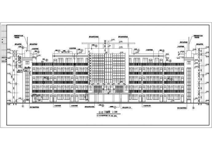 芜湖市荟萃中学3#5层框架结构教学楼建筑施工图_图1