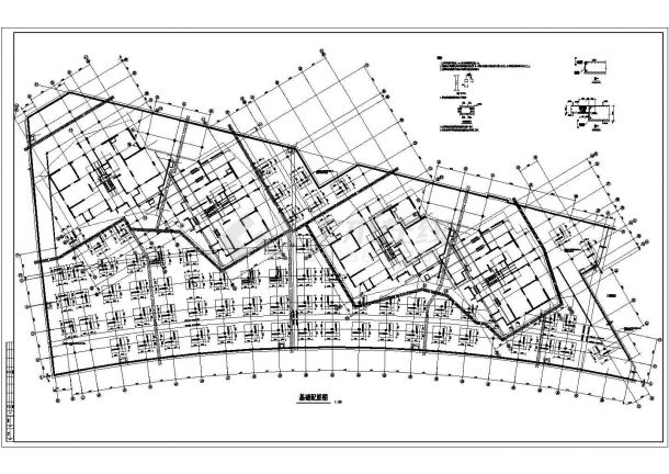 成都市45层剪力墙结构商住楼部分结构施工图-图二