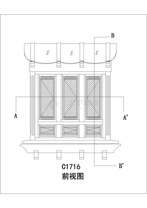 西班牙式木窗节点方案图纸（CAD版）-图二