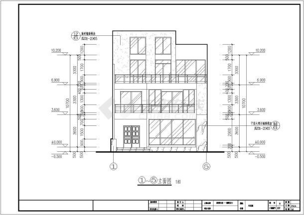 某地三层别墅建筑设计施工图（含装修设计）-图一