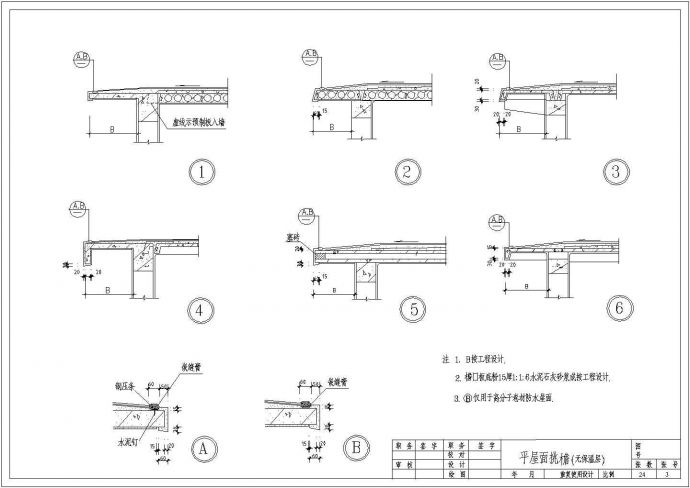 常用屋面标准做法节点详图（CAD版）_图1