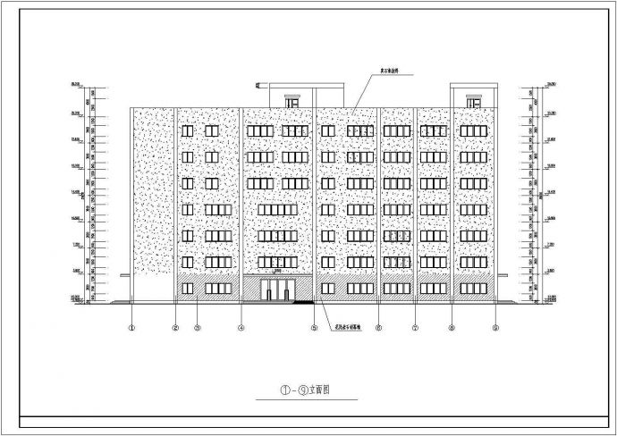 某地7层社区卫生服务中心建筑设计方案_图1
