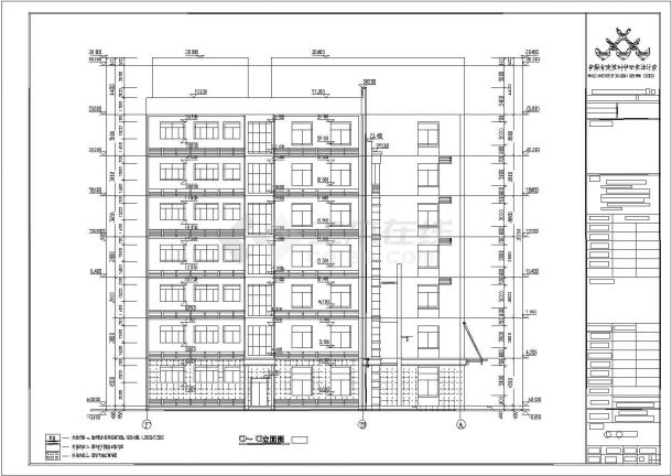 合肥市某7层社区卫生服务中心建筑设计施工图-图二