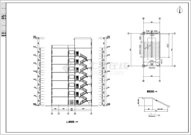 某地7层框架结构卫生服务中心建筑施工图-图二