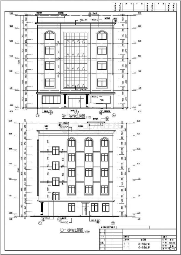某地区10层办公楼建筑设计施工图-图一
