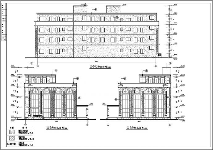 石狮市某公司四层欧式办公楼建筑设计方案_图1