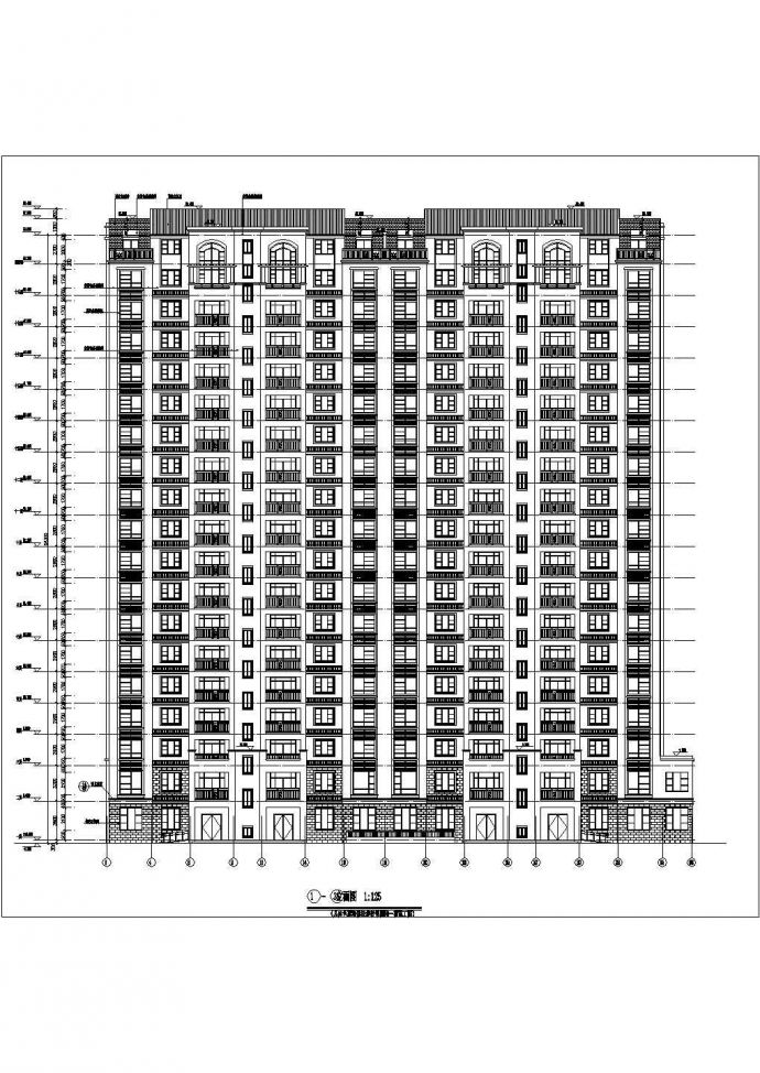 江苏某18层高层住宅建筑设计施工图_图1
