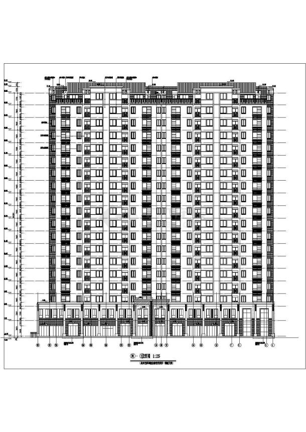 江苏某18层高层住宅建筑设计施工图-图二