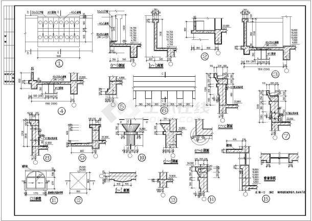 各种类型建筑图纸设计构造大样图纸-图二