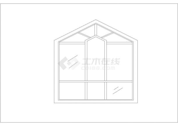 建筑CAD常用各类建筑立面图块之立面窗-图二