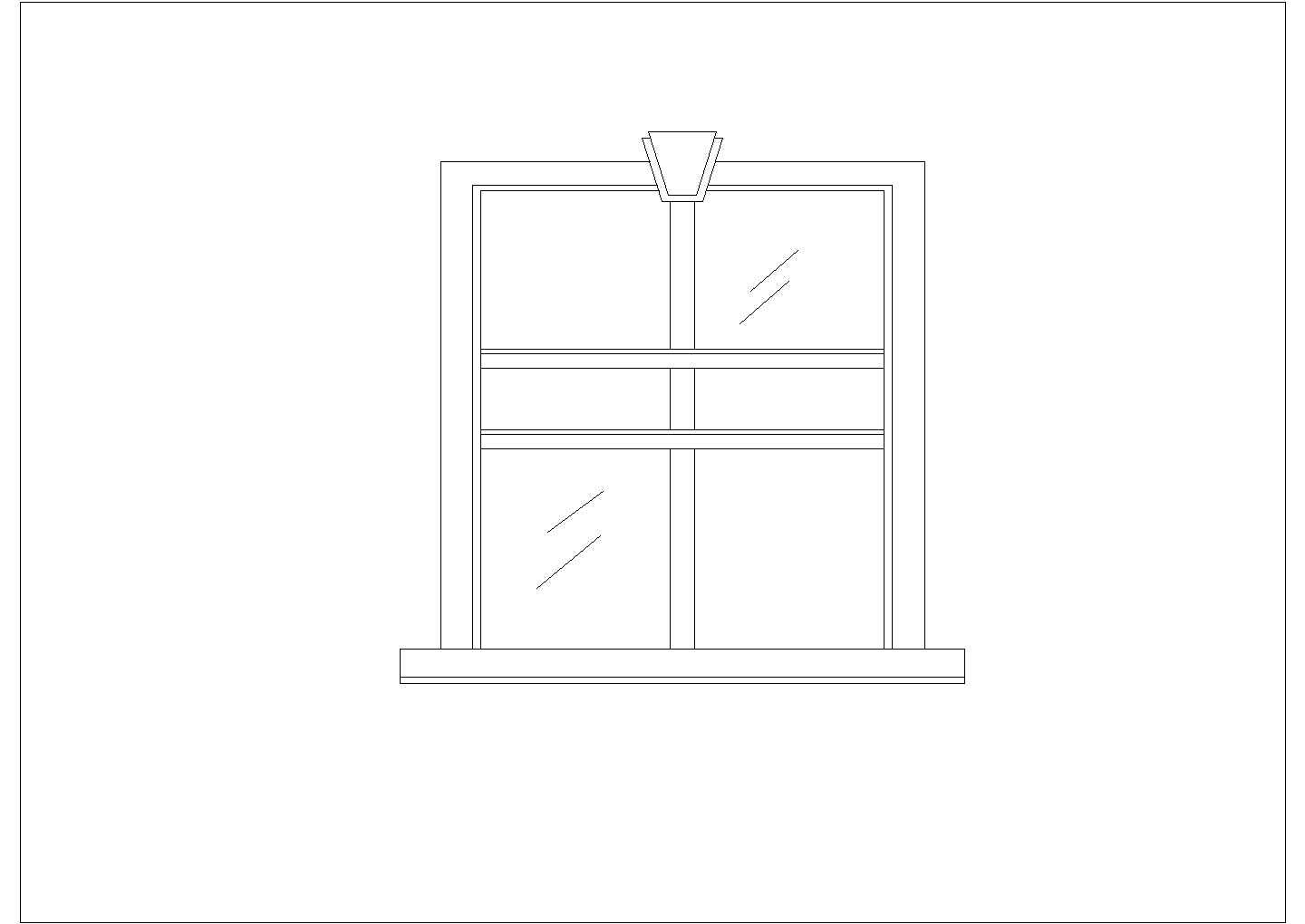 建筑CAD常用各类建筑立面图块之立面窗