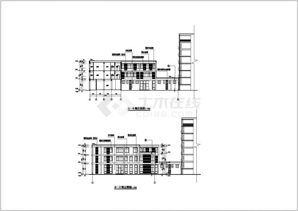 临安某地三层幼儿园建筑设计施工图-图二