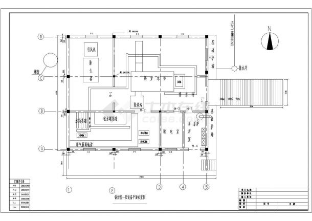 某地二层锅炉房建筑设计施工图（含结构设计）-图二