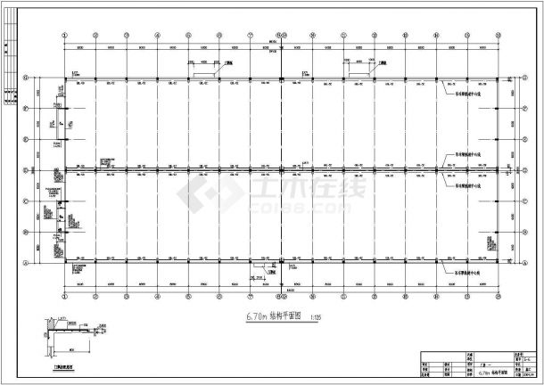 某双弧钢管桁架厂房结构设计施工图-图二