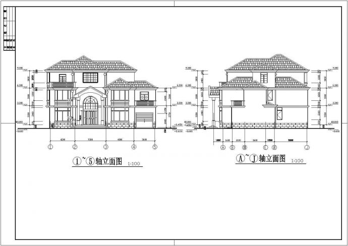 某地三层别墅建筑结构施工图（含建筑设计）_图1