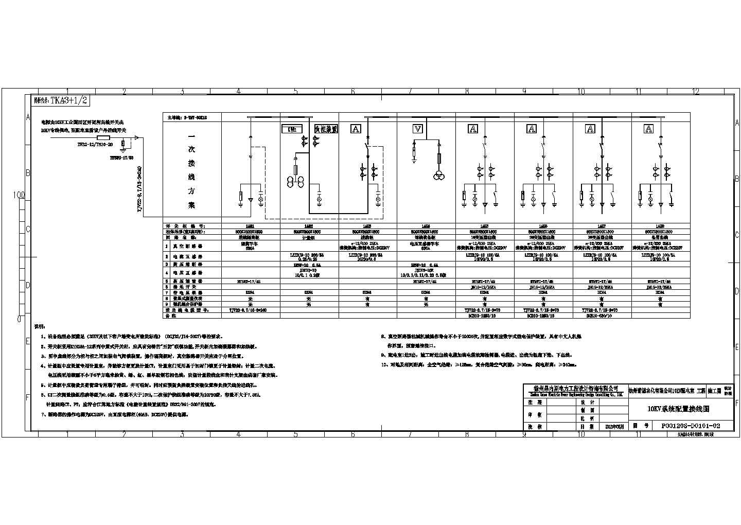 江苏某农化公司高低压系统设计施工图纸