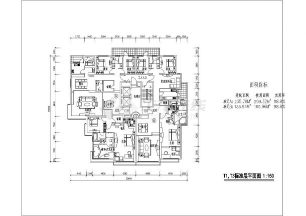 北京某三十三层国际大厦建筑设计方案图-图一