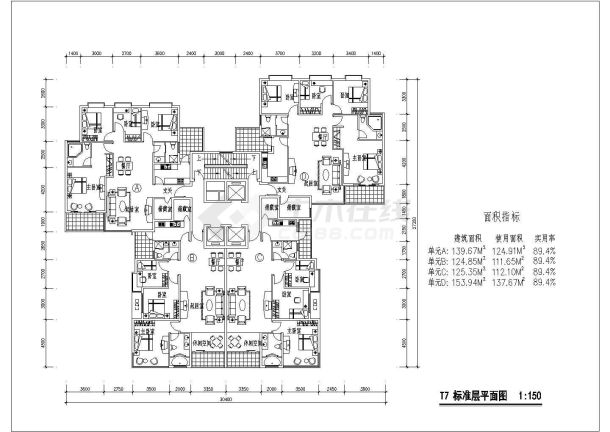 北京某三十三层国际大厦建筑设计方案图-图二