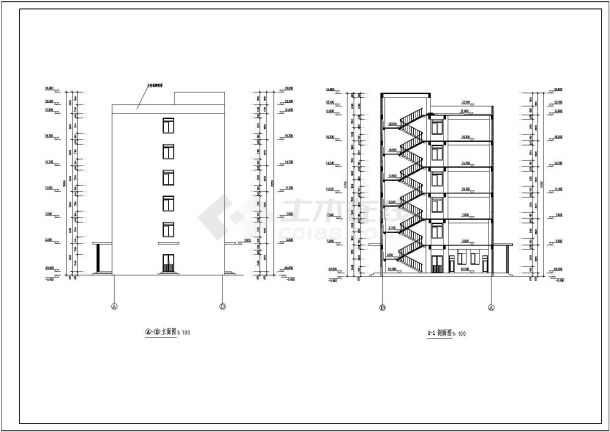 西安新世纪集团办公楼建筑设计施工图纸-图二