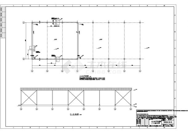 内蒙古单层门式刚架结构厂房结构施工图-图二