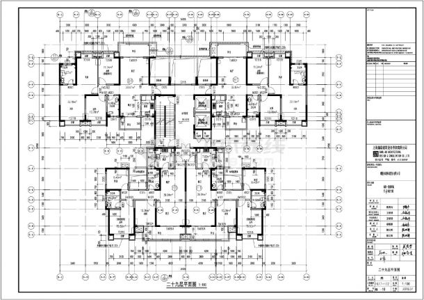 高新鼎盛铭城项目6号栋住宅楼建筑施工CAD图-图一