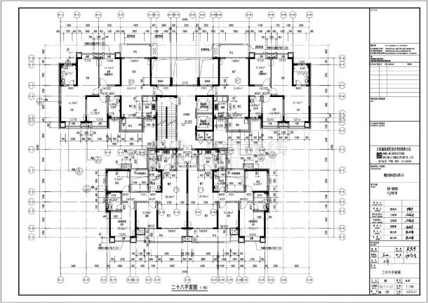 高新鼎盛铭城项目6号栋住宅楼建筑施工CAD图-图二