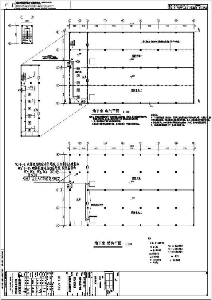 某工程消防泵及喷淋泵控制原理图及施工设计方案_图1