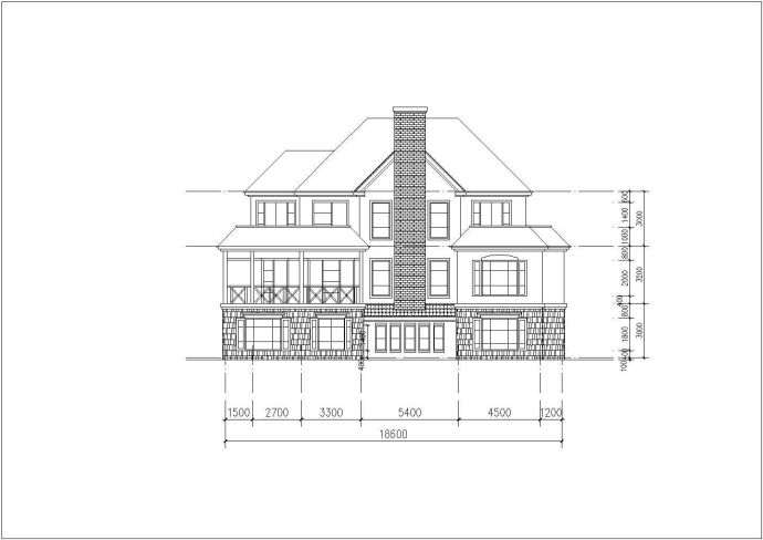 老外设计的独栋别墅建筑方案设计图_图1