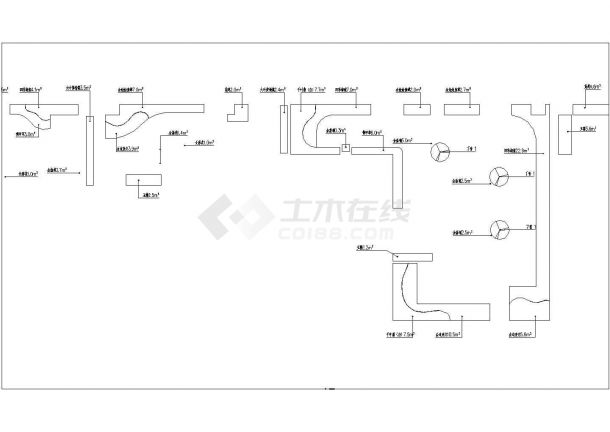 某高档居住区屋顶花园景观施工图纸-图一